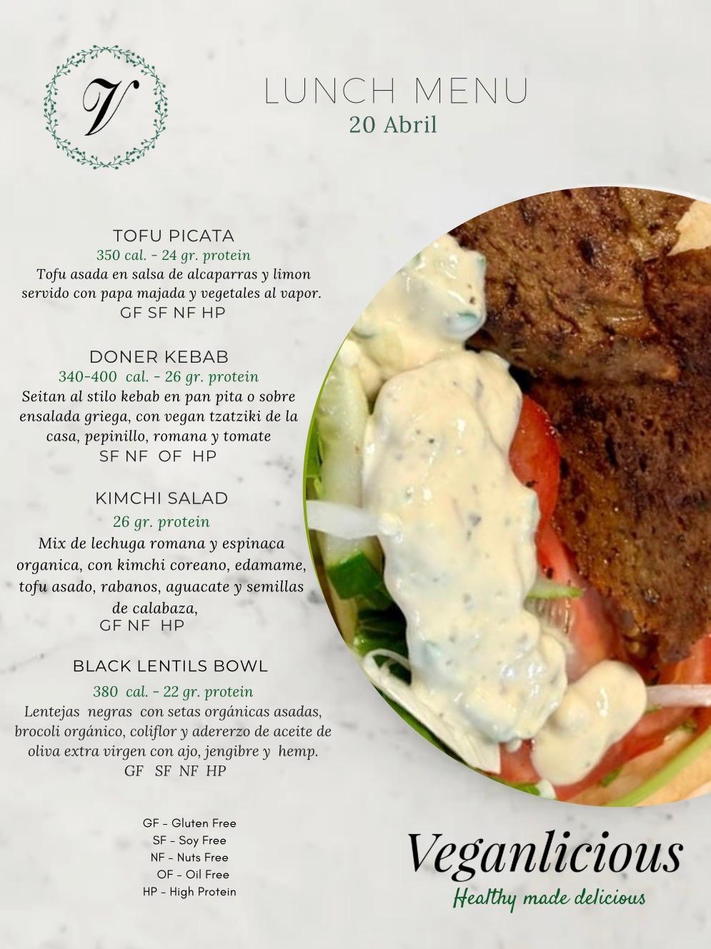 Week Menu - 20 Abril 2026